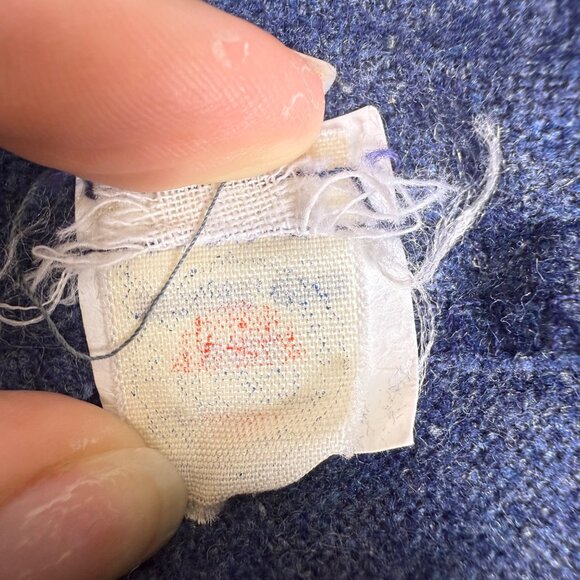 Vintage Wool Midi Skirt‎ Navy Blue Womens XL High Waist A Line 90s Winter - Picture 5 of 6